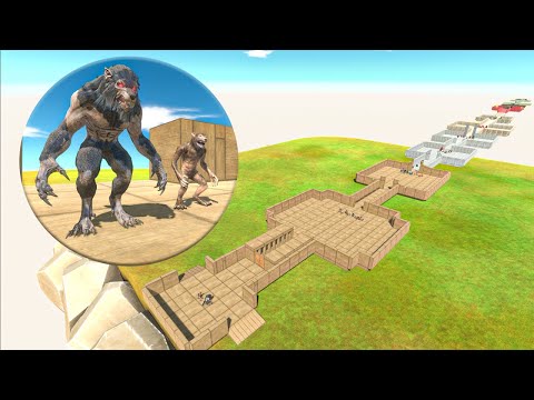 Team Werewolf VS All Units in Death Gauntlet - Animal Revolt Battle Simulator