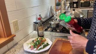 Fast and tasty steamed fish and vegetables with hoisin sauce