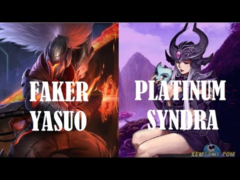 FAKER plays YASUO vs A Korean PLATINUM SYNDRA