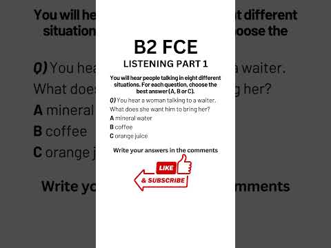 B2 First (FCE) Listening Practice Test 2024 - Part 1 #b2firstlisteningtests #learningenglish #fce