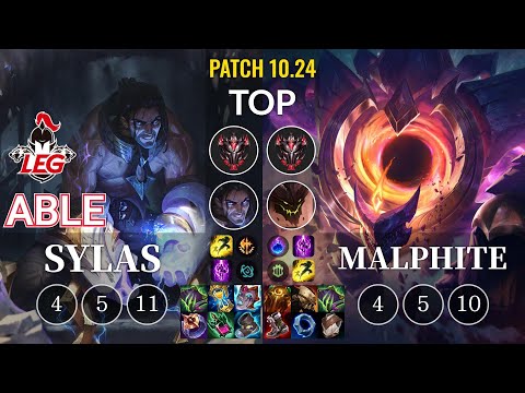 LEG Able Sylas vs Malphite Top - KR Patch 10.24