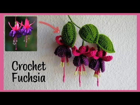 Crochet Fuchsia flowers