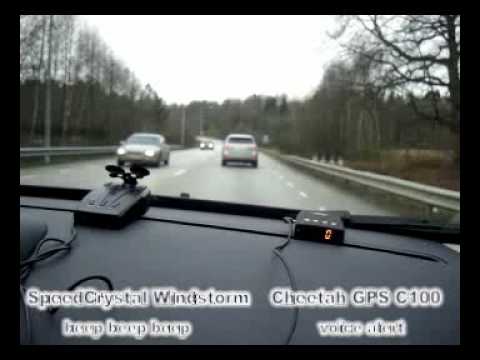 Vergleich zwischen Radarwarner SpeedCrystal Windstorm und GPS detector Cheetah c100 mit GPS