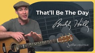 That&#39;ll Be The Day - Buddy Holly (Easy Beginner Song Guitar Lesson BS-510) How to play