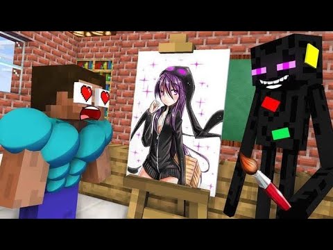 Monster School : Drawing Challenge Minecraft Animation