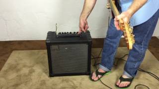 Video thumbnail for Roland Cube 80X amp review demo by surfguitarshredder