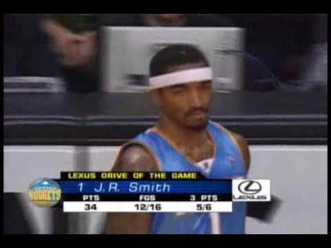 J.R. Smith 43 points off the bench (february 22nd,2008)