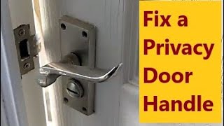 Repair a Bathroom Toilet Door Lock. Simple thumb turn. Replace cam washer with hand made one.