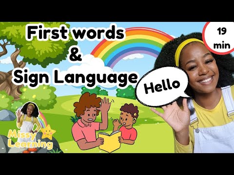 Baby Sign Language Basics and Baby's First Words | Finger Family Song | Toddler Learning Videos |