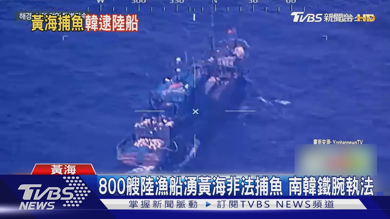 800艘陸漁船湧黃海非法捕魚　南韓鐵腕執法