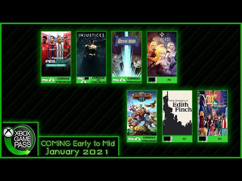 Coming to Xbox Game Pass Early to Mid January 2021