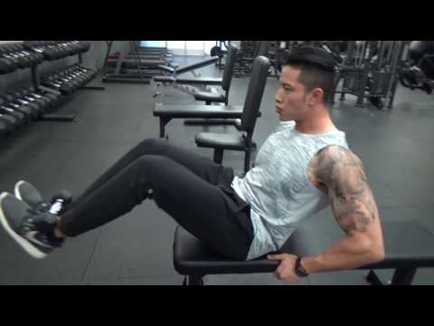 Bench seated leg tuck PEET FIT