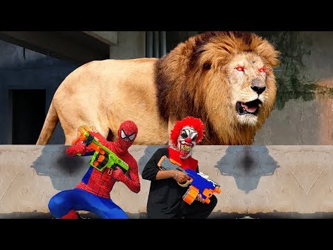 Nerf War Zombie: الأبطال الخارقين فريق SEAL ووريورز هجوم مجموعة الجريمة قتال مع الأسد