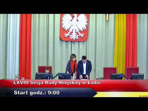 LXVIII Sesja Rady Miejskiej w Łodzi 16.11.2022