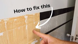 How to skim coat over tile adhesive