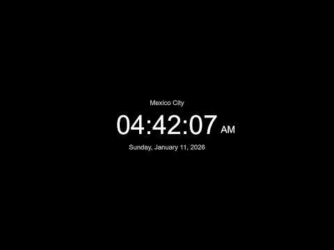 🔴 EN VIVO | Reloj / Hora actual en Ciudad de México / LIVE Mexico City Clock / What time is it now