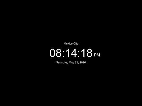🔴 EN VIVO | Reloj / Hora actual en Ciudad de México / LIVE Mexico City Clock / What time is it now