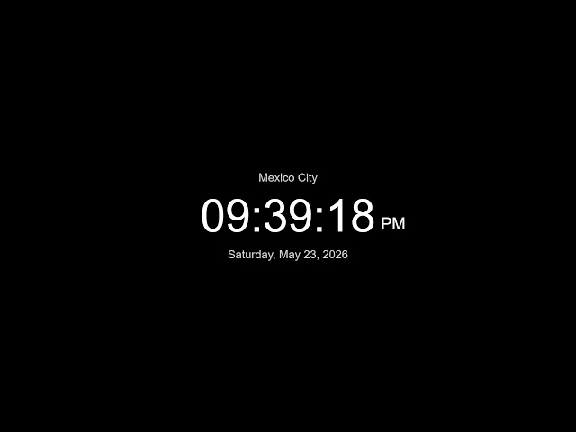 🔴 EN VIVO | Reloj / Hora actual en Ciudad de México / LIVE Mexico City Clock / What time is it now SDDEFAULT Thumbnail