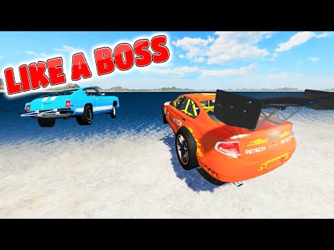 BeamNG Drive - High speed Water sliding Crashes #8