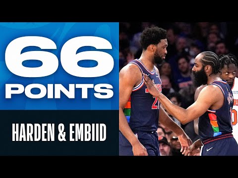 Harden & Embiid Dominant Duo RECORD SETTING in New York 🔥