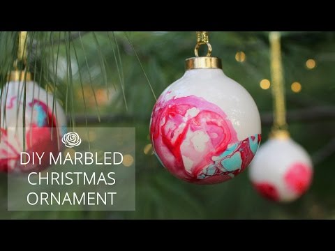 DIY MARBLED CHRISTMAS ORNAMENTS | MAKE | Collaboration!