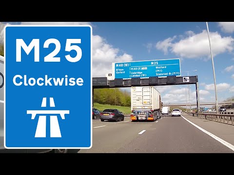 M25 London Orbital Motorway - Complete Lap Clockwise