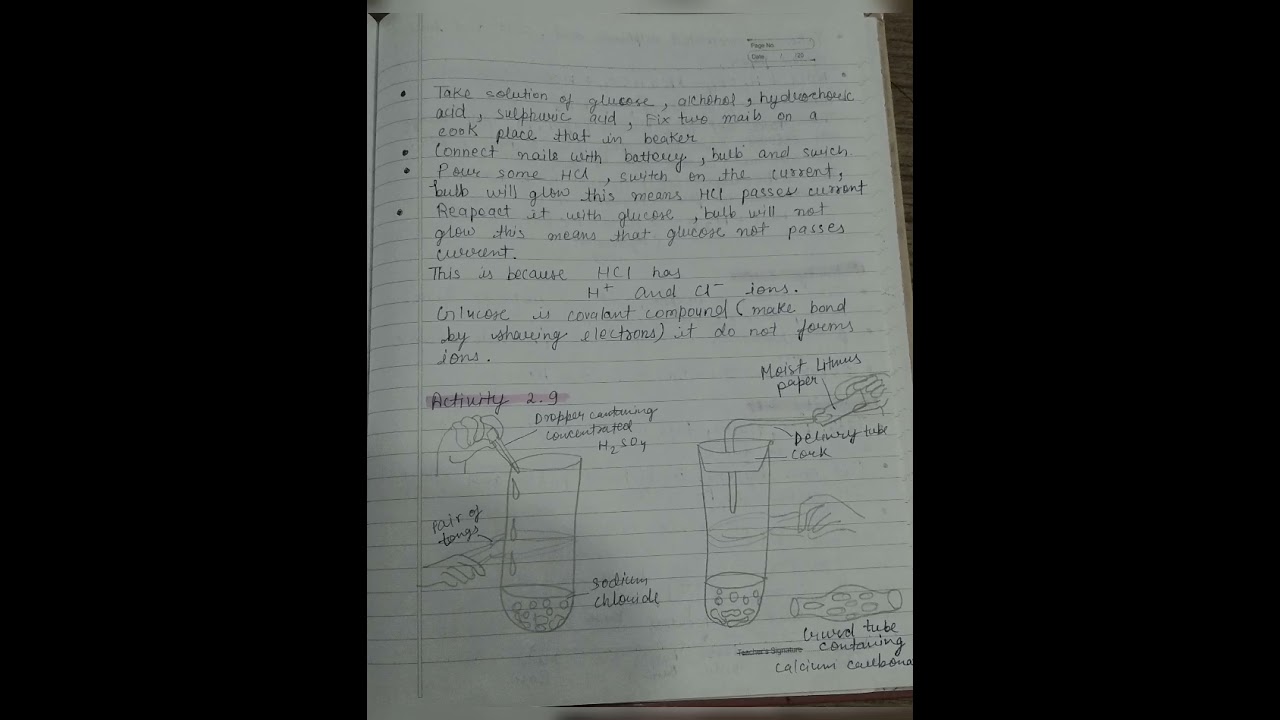 ALL ACTIVITIES NOTES | ACIDS, BASES AND SALTS | NCERT | CLASS 10TH |