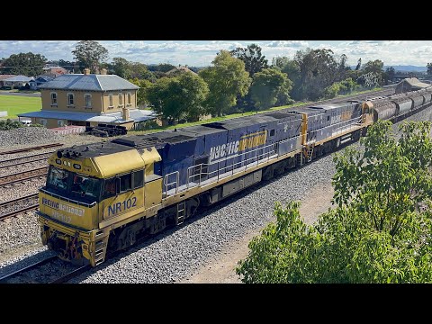 Pacific National NR102 & NR67 with 4BS4 at East Maitland - 18/7/24