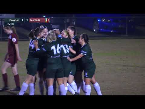 2018 Women's 1 SE Rd 12 - Croydon City v Monbulk Rangers