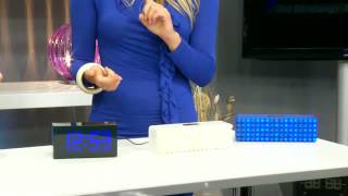 infactory LED-Designer-Wecker "Blue 24"