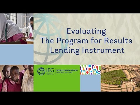 Evaluating the Program for Results (PforR) Lending Instrument