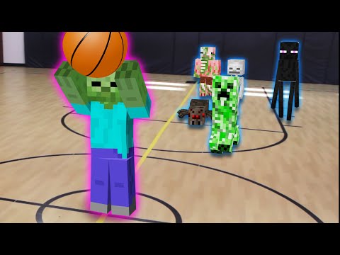 Monster School: Top 5 Minecraft Animations | Soccer | Farming | Basketball | Racing | Baseball
