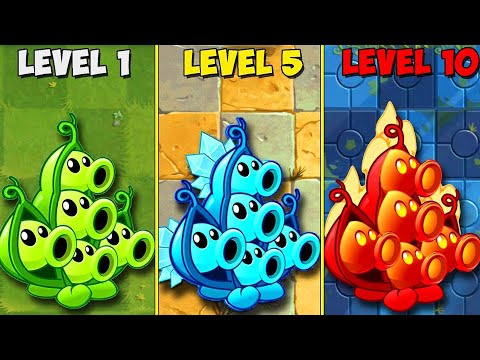 Every PEA & Other Plants LEVEL 1 vs MID vs MAX - Who Will Win? - PVz2 Plant vs Plant