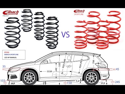 SCIROCCO | eibach pro-kit vs sportline springs