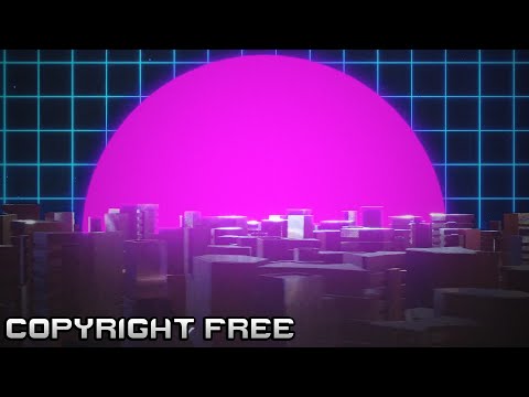 Synthwave City Buildings Loop Stock Video/Animated Background Vol 1
