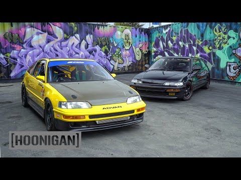 [HOONIGAN] DT 205: Mugen vs Spoon Honda CRX Battle #SPACERACE