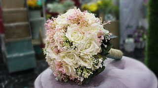 wedding hand flower bouquet || how to make wedding bouquets with artificial flowers