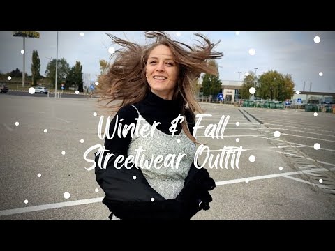 ❄️ WINTER & FALL CASUAL Streetwear Outfit | Shearling Coat Jacket, Turtleneck Sweater Dress & Boots