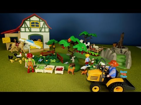 Playmobil Orchard Harvest and Small Pond with Farm Animals Building Set Build Review For Children