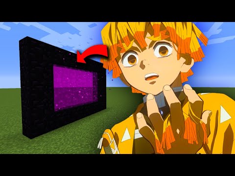 How To Make A Portal To The Demon Slayer Zenitsu Dimension In Minecraft!