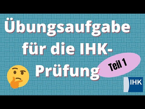 Payment burden/input tax surplus - exercise for the IHK / HWK examination