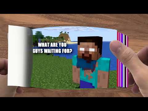 FLIPBOOK   Monster School AMONG US CRAZY TIMING   Minecraft Animation008