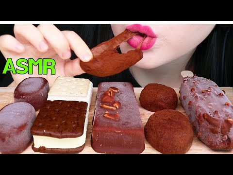 ASMR CHOCOLATE ICE CREAM MOCHI 초콜릿 아이스크림 리얼사운드 먹방 (EATING SOUNDS) NO TALKING MUKBANG Video