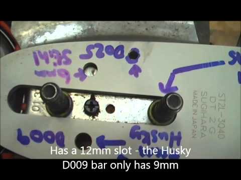 How to fit Stihl bar Oregon D025 (Stihl 3003) to Husky mount (D009)