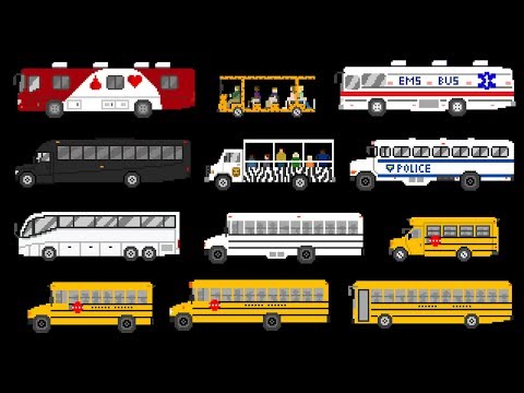 Buses 2 - School Buses, Emergency Vehicles & More - The Kids' Picture Show (Fun & Educational)