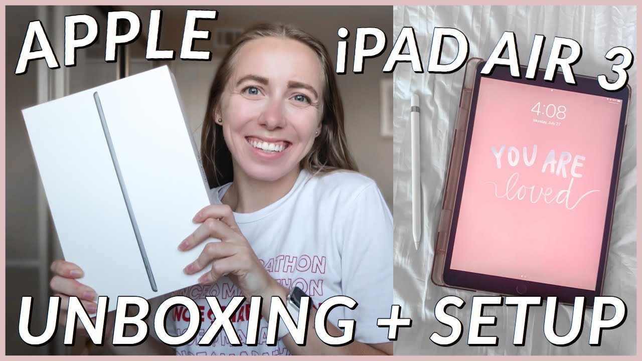 APPLE IPAD AIR 3 UNBOXING + setting up a new ipad and apple pencil
