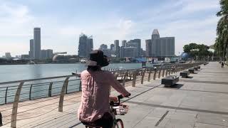 シンガポールベイエリアをサイクリング
