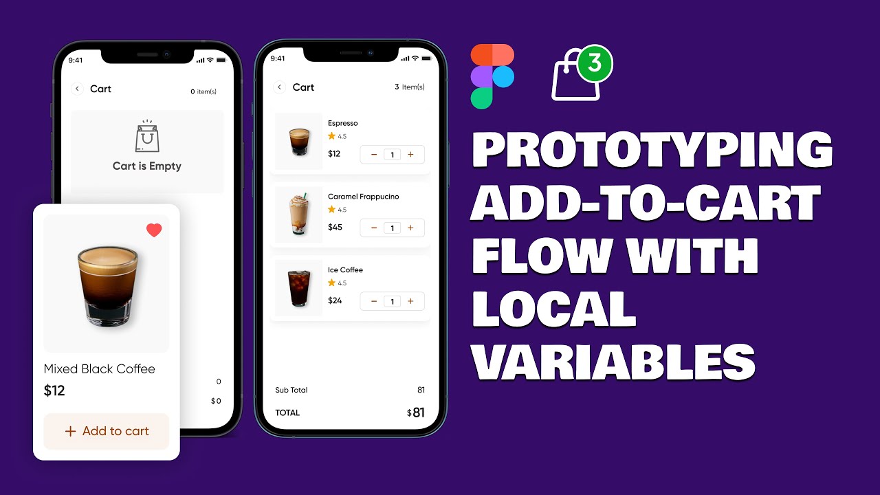 Advanced Prototyping in Figma: Add-to-Cart flows with Local Variables, Conditionals & Expressions.