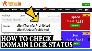How to check domain lock status for a domain?