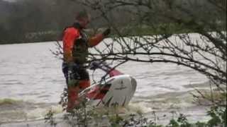 preview picture of video 'Jet Skiing in floods, Glastonbury.'